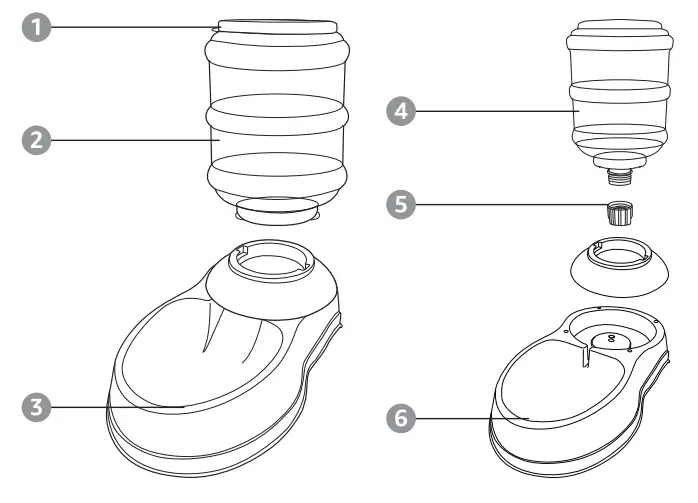 amazon basics B06ZY6Q66G B06ZZC83MG Gravity Pet Feeder and Waterer Bundle-fig1