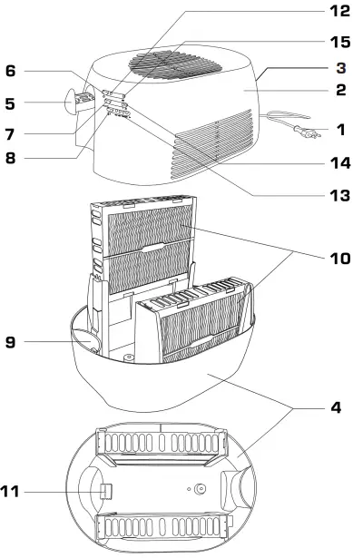 Stylies Orion Evaporative Air Humidifier-FIG2