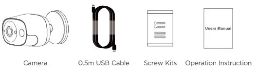 STAVIX MC3L Wifi Camera with Battery - Package Contents