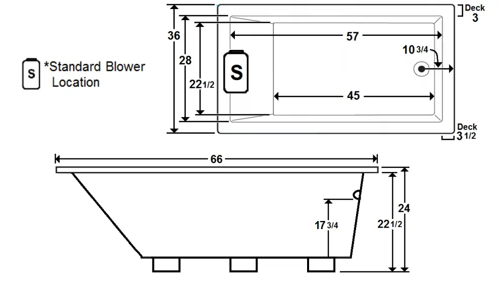 Laurel-Mountain-PARKER-6-66-X-36-Inch-Drop-In-Acrylic-Air-Bath-FIG-1