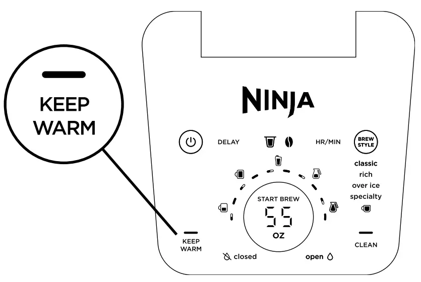 NINJA CFP300 DualBrew Pro Specialty Coffee System Intelligent Warming Plate
