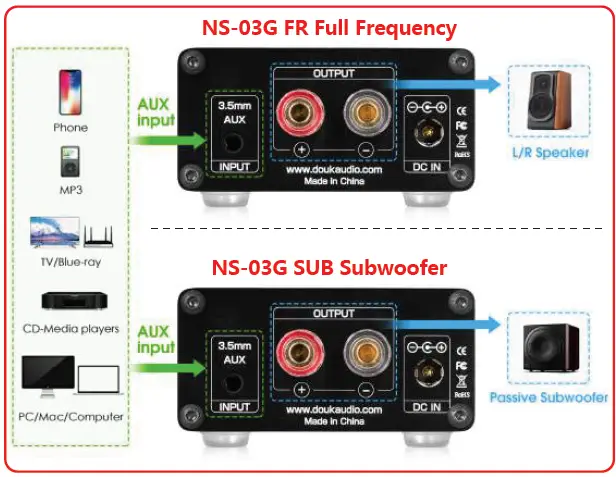 Nobsound NS-03G 100W Mono Channel Subwoofer-fig-1