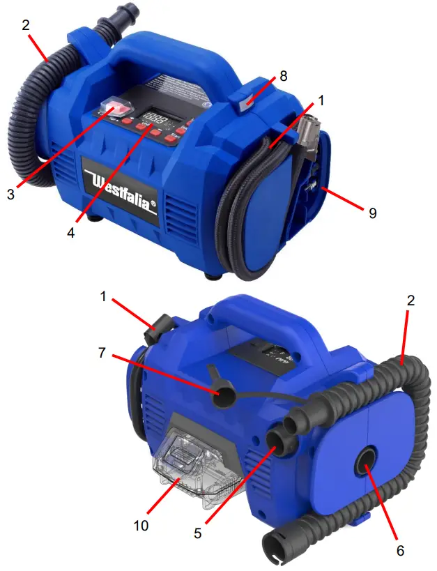 westfalia 90 02 50 18 Li-Ion Air Compressor - Overview