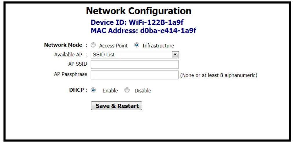 CONTEMPORAY CONTROLS BAST-321HP-BW2 Wireless Heat Pump Thermostat - Network Configuration 1