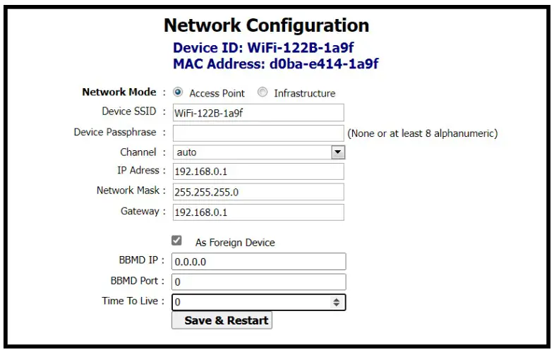 CONTEMPORAY CONTROLS BAST-321HP-BW2 Wireless Heat Pump Thermostat - Network Configuration 6