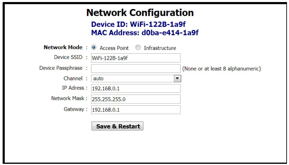 CONTEMPORAY CONTROLS BAST-321HP-BW2 Wireless Heat Pump Thermostat - Network Configuration