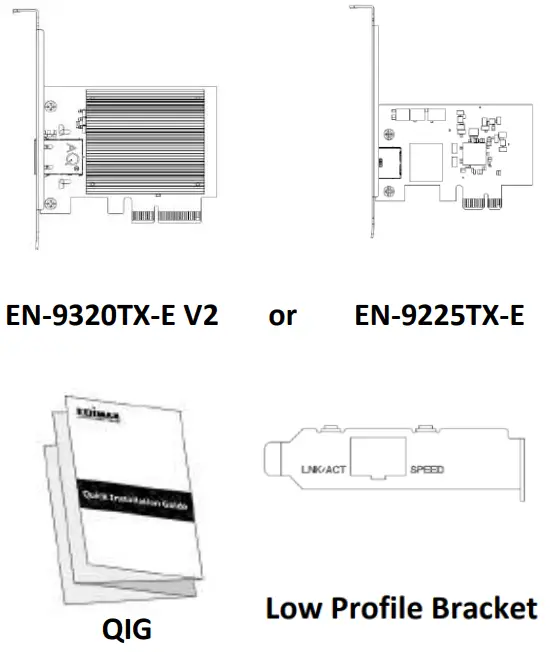 EDiMAX EN-9320TX-E V2 10 Gigabit Ethernet PCI Express Server Adapter - Package Contents