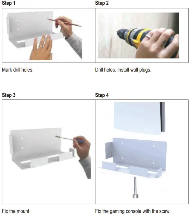 Conrad 2614699 Wall Mount for PS5 Gaming Console-FIG2