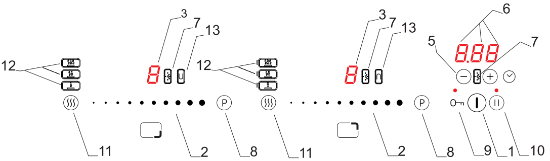 FAGOR IO HOB 0978 Induction Hob - Control Panel