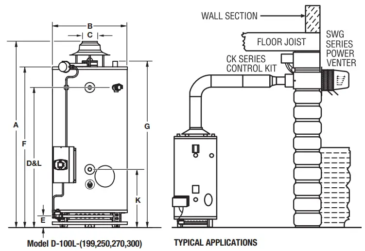 BRADFORD WHITE D 75T 125 3N Commercial Flue Damper Electronic Ignition Gas Water Heater - Water Heater2