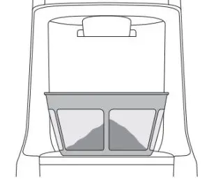 FIG 15 GRINDING INTO A GRINDS CONTAINER OR COFFEE FILTER