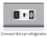 JOYTUTUS CR23L Car Refrigerator with Compressor - Connect the power supply2
