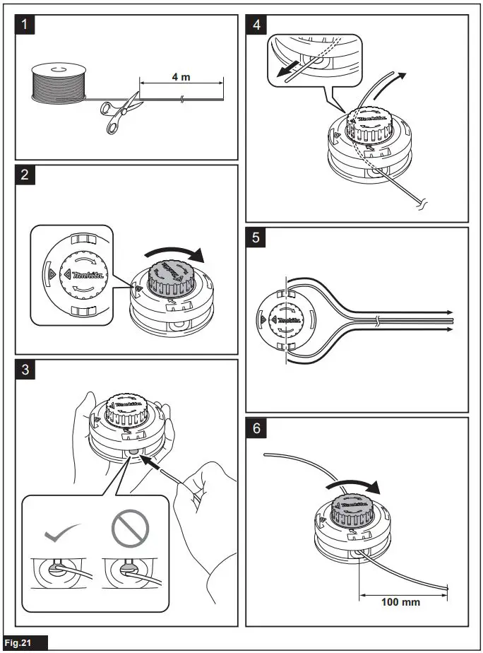 Makita Grass Trimmer Instruction Manual - Figure 21