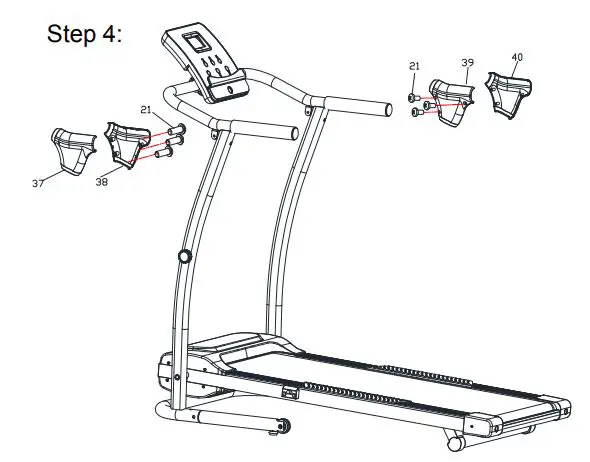 ITSU IS0503A User Manual - Will (37) (38), (39) (40) cover fixed in (3) tables and columns (1) joint, with wrench to tighten the screw (21) (74)
