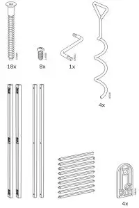 IKEA 902.853.34 SLÄTTÖ Privacy Screen - FIG 1