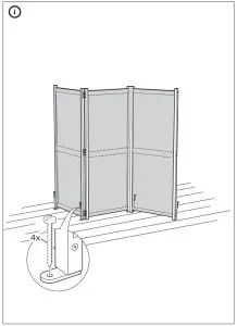 IKEA 902.853.34 SLÄTTÖ Privacy Screen - FIG 3