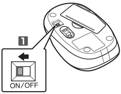 ELECOM M-BL20DB Wireless Mouse - power On