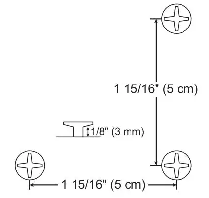 vtech CTM-S2116 SIP 1-Line Hidden Base with Cordless Color Handset and Charger User Guide - Install two mounting screws on the wall