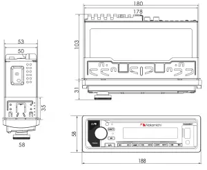 Nakamichi NQ623BDT Digital Media Receiver - unit