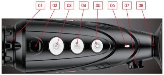 LIEMKE KEILER PRO 2020 Thermal Imaging Monocular - CONTROLS