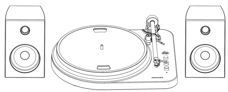CROSLEY T160A Stereo Turntable System - Cover