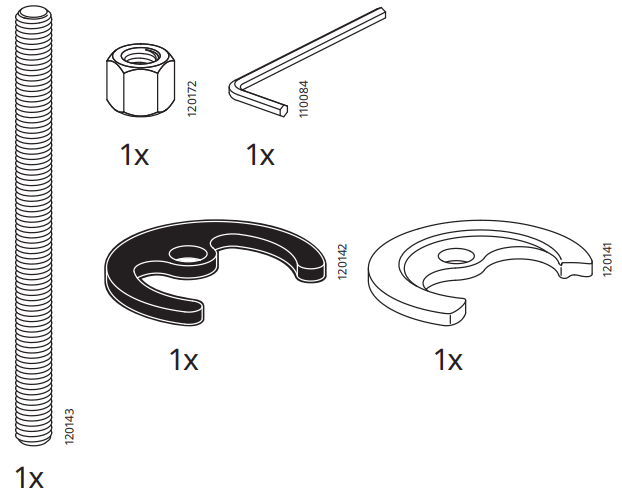 IKEA 304 960 80 PILKÅN Wash Basin Mixer Tap with Strainer - Package contant