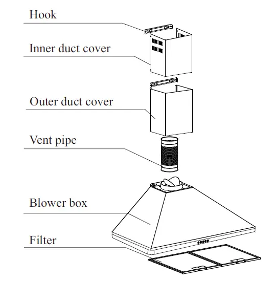 Empava EMP-30RH06 30 in. 400 CFM Wall Mount Range Hood 1