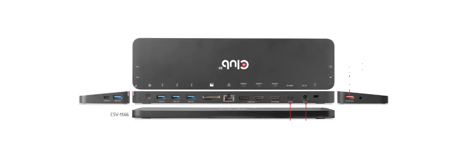 Club 3d Csv-1566 Usb Gen1 Type-c Triple Display Laptop Docking Station Installation Guide Club 3d Csv-1566 Usb Gen1 Type-c Triple Display Laptop Docking Station Installation Guide