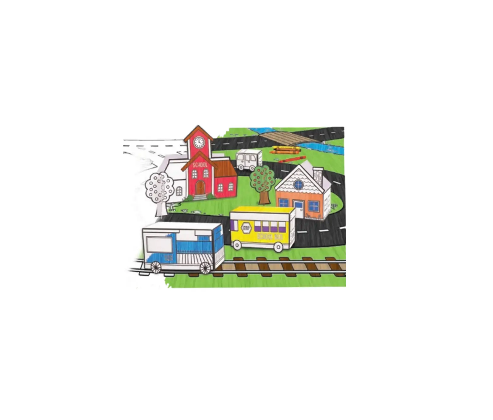 Michaels 369722 Colorable Road Map Kit Instructions
