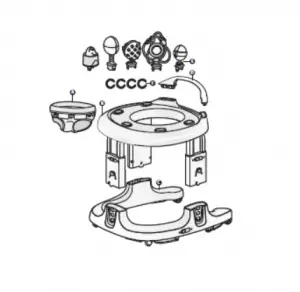 a close up of a logo