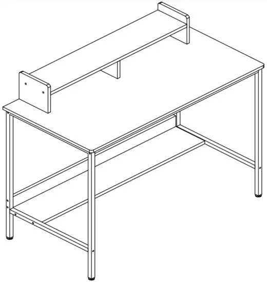 noblewell 29155831 Home Office Computer Desk with Monitor Shelf