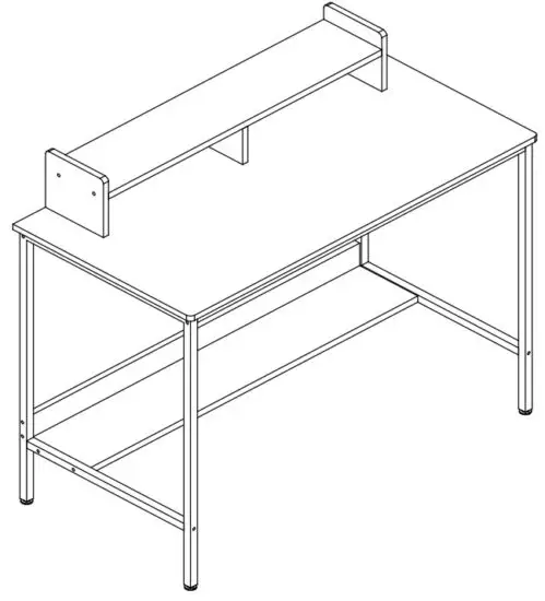 noblewell 29155831 Home Office Computer Desk with Monitor Shelf - Finished