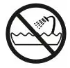 Do not use the device near water icon