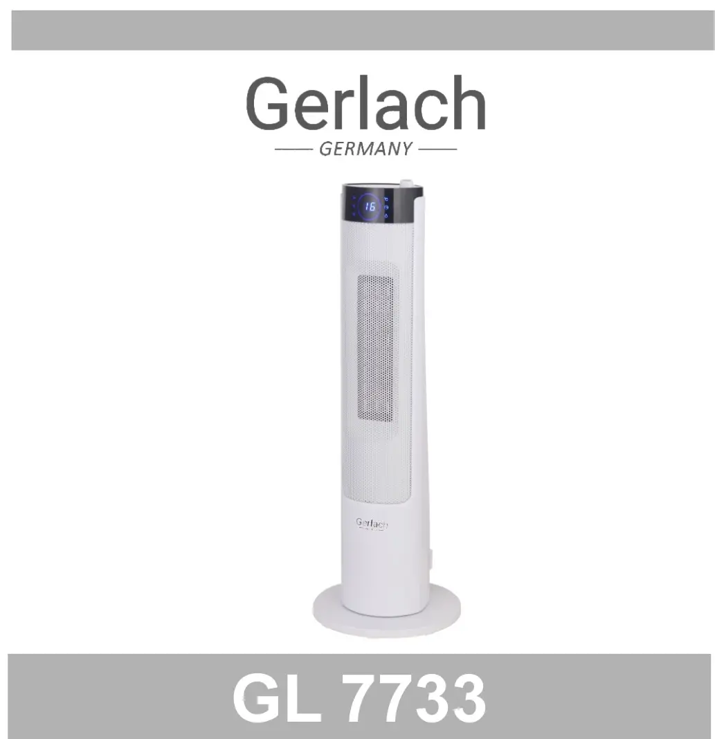 Gerlach GL 7733 Tower Heater LCD with Humidifier User Manual