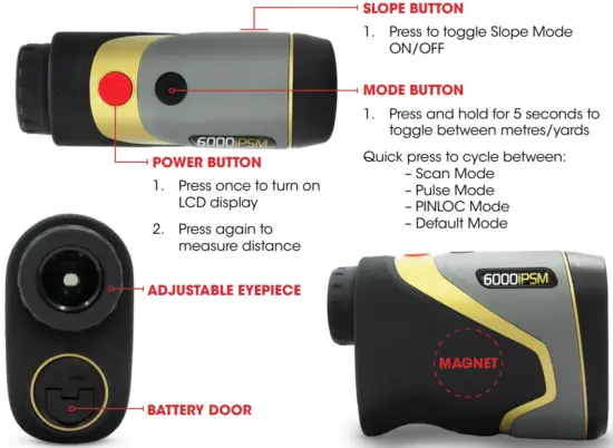 MGI 6000iPSM Sureshot Pinloc Golf Laser Rangefinder - Fig 1