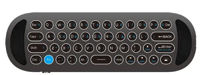 global sources W1 Plus 2.4GHz Voice Remote + Air Mouse + Mini QWERTY Keyboard + IR Learning fig 1