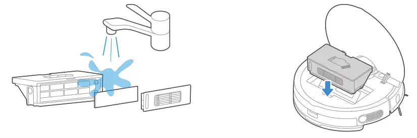 Midea M7 Sweeping 2-in-1 Robot Vacuum Cleaner - tank