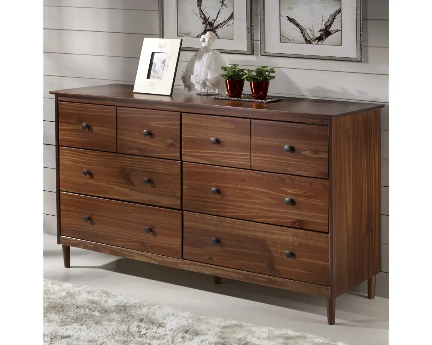 Walker Edison Walnut Modern 3 Drawer Nightstand Installation Guide