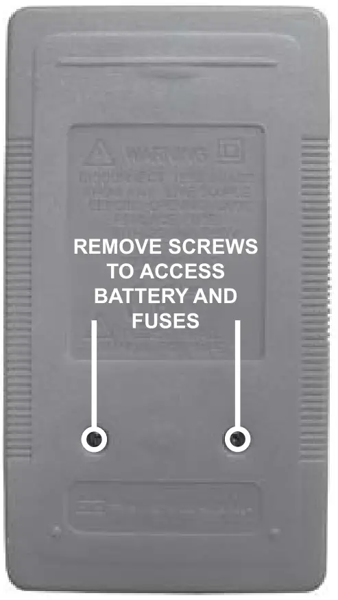 SEALEY MM19.V3 Digital Multimeter 7 FUNCTION - BATTERY INSTALLATION