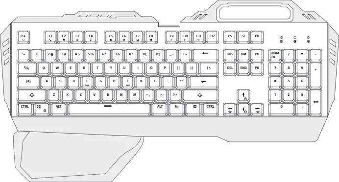 Nedis Gkbd400bkus Mechanical Gaming Keyboard User Manual