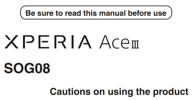SONY Xperia Ace III renders reveal design Instruction Manual