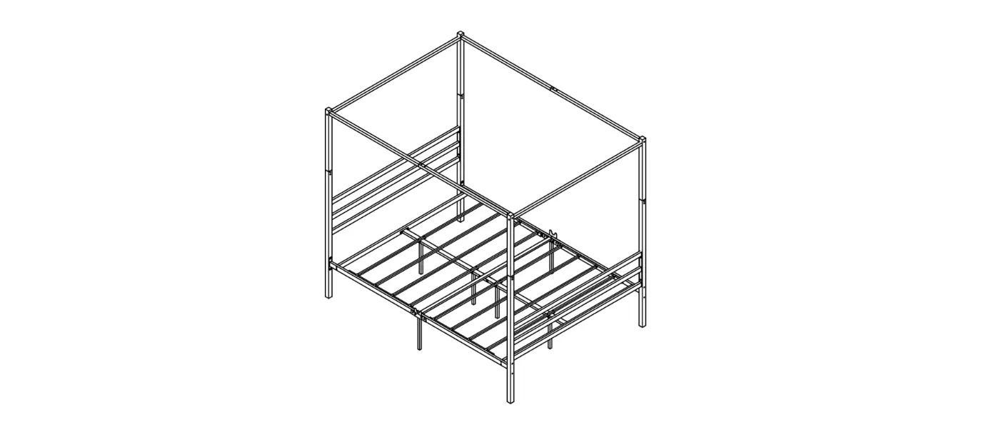 Urtr Hy01570y Queen Size Metal Bed Frame Instruction Manual
