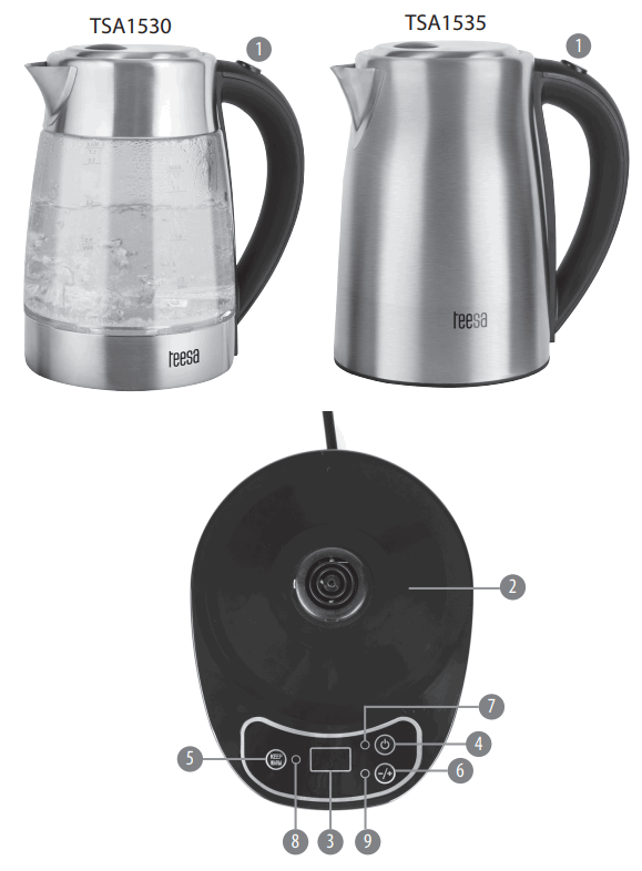 teesa TSA1530 Electric Kettle with Temperature Control - 1