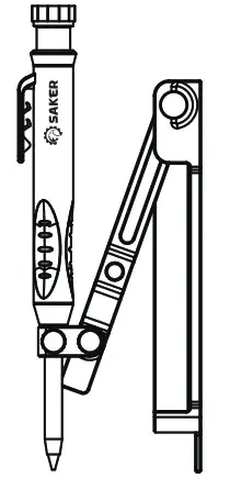 SAKER GJ22243 E001 Multi Function Scribing Tool - COMPASS TOOL 1