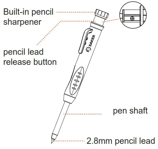 SAKER GJ22243 E001 Multi Function Scribing Tool - FUNCTION 1