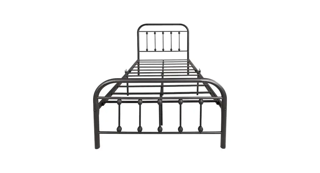 Homedepot 634e Victorian Vintage Black And Silver Metal Bed Frame Instruction Manual
