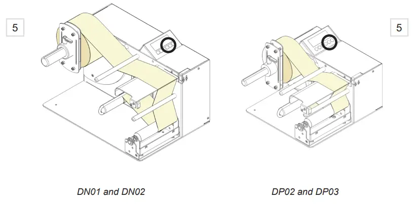 DPR DN01 DN02 DP03 DP02 Label Dispenser - Figure18