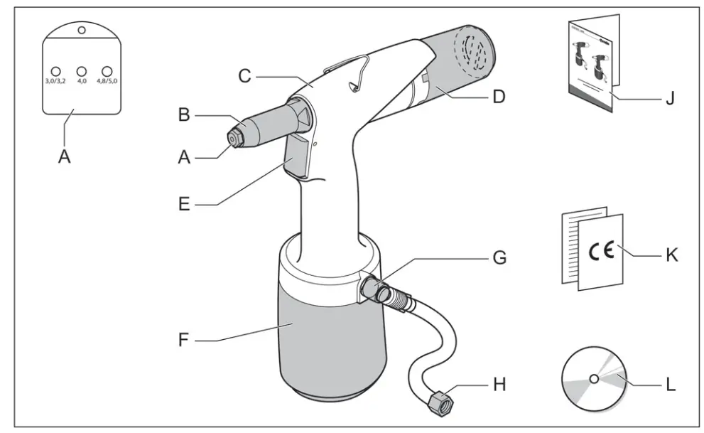 STANLEY EZM 1000 Hydraulic Pneumatic Blind Riveting Tools - Fig 7