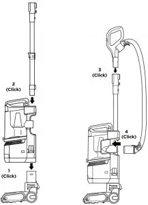 Shark Lift-Away Vacuum with DuoClean PowerFins and Self-Cleaning Brushroll User Guide ASSEMBLY Induction