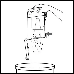 EMPTYING THE DUST CUP